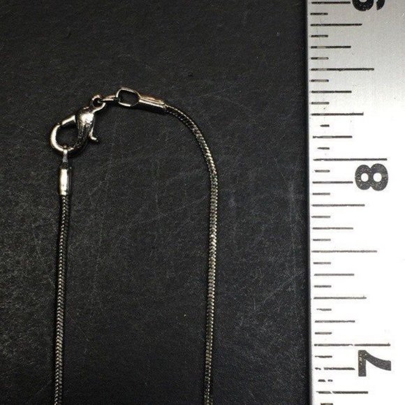 Rhinestone Butterfly Pendant Necklace Silver Pink Sparkle Retro BoHo - Picture 6 of 6